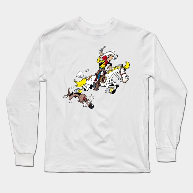 Lucky Luke Long Sleeve T-Shirt by Gabriel Pastor Store